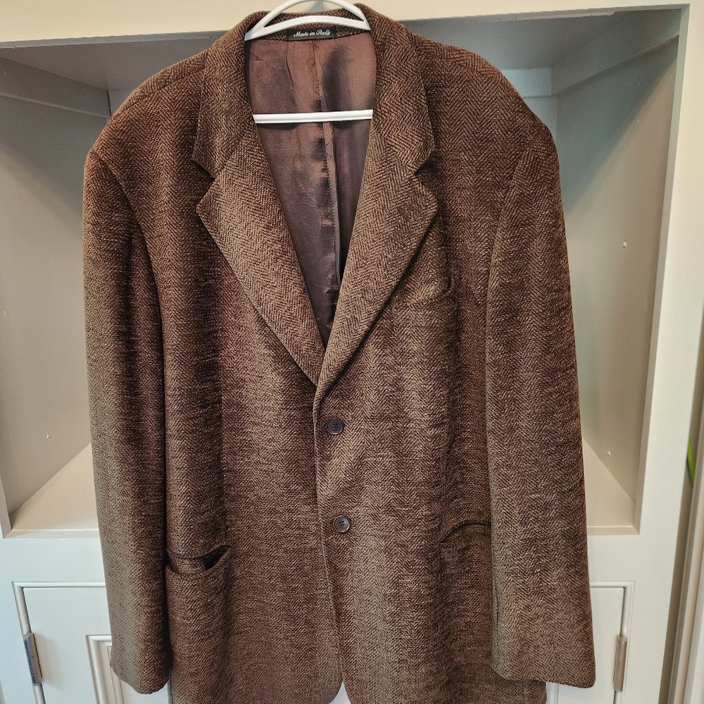 Men's XXL  Made in Italy. wool gorgeous soft comfy luxury blazer